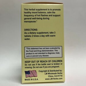 Image of LM Menopause support directions