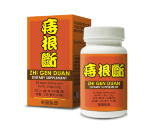 Zhi Gen Duan dietary supplement, fifty tablets, 25 grams net weight
