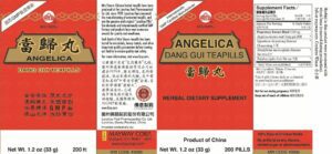 Image of Min Shan Angelica Dang Gui labelincluding directions and ingredients panels