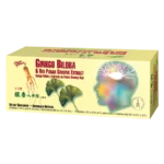 Yellow box of Prince of Peace Ginkgo Bilboa and Red Panax Ginseng, box of 30 vials.