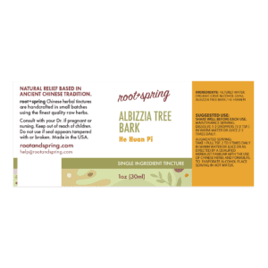Image of Albizzia-Tree-Bark Tincture 1oz Label