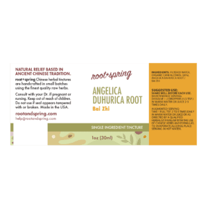 Image of Angelica-Duhurica-Root Tincture 1oz Label