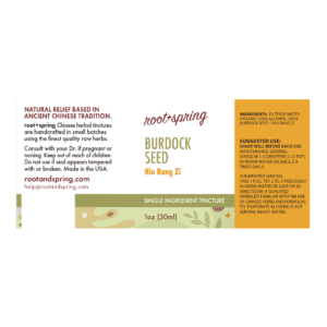 Image of Burdock-Seed Tincture 1oz Label