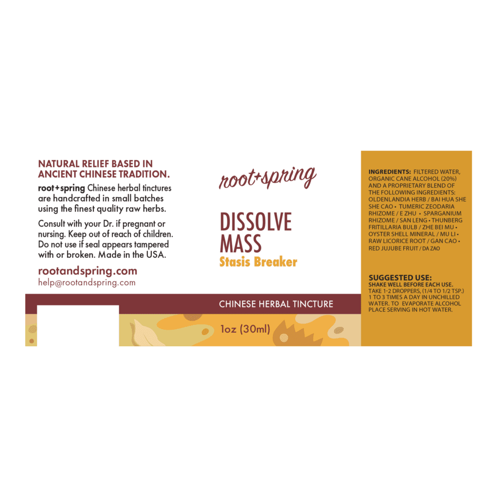 Image of Dissolve-Mass Tincture 1oz Label