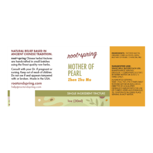 Image of Mother-of-Pearl Tincture 1oz Label