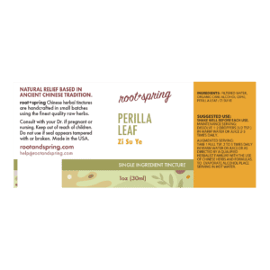 Image of Perilla-Leaf Tincture 1oz Label