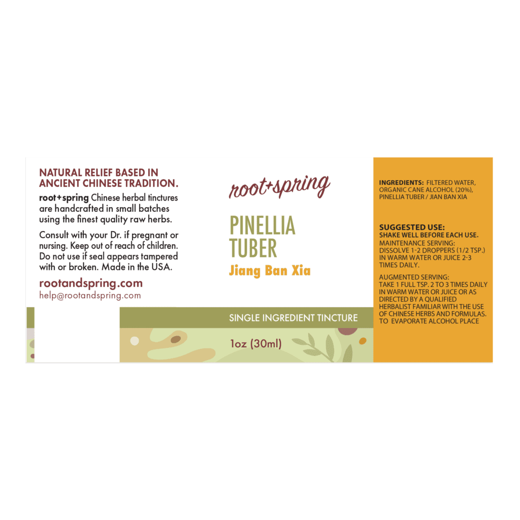 Image of Pinellia-Tuber Tincture 1oz Label