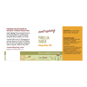 Image of Pinellia-Tuber Tincture 1oz Label