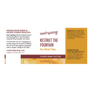 Image of Restrict-The-Fountain Tincture 1oz Label