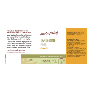 Image of Tangerine-Peel Tincture 1oz Label