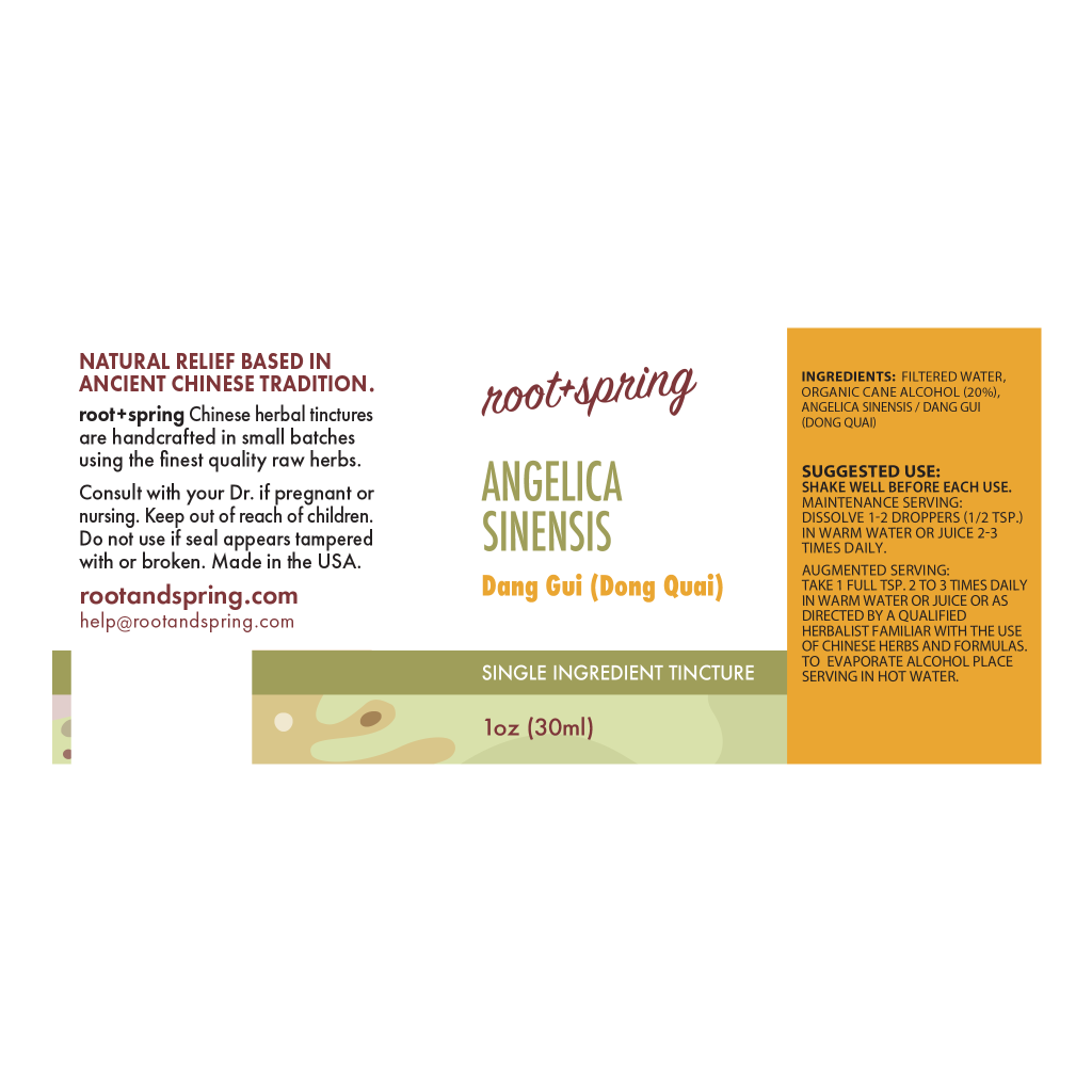 image of Dang Gui / Dong Quai (Angelica Sinensis) – Liquid Extract (Tincture) label