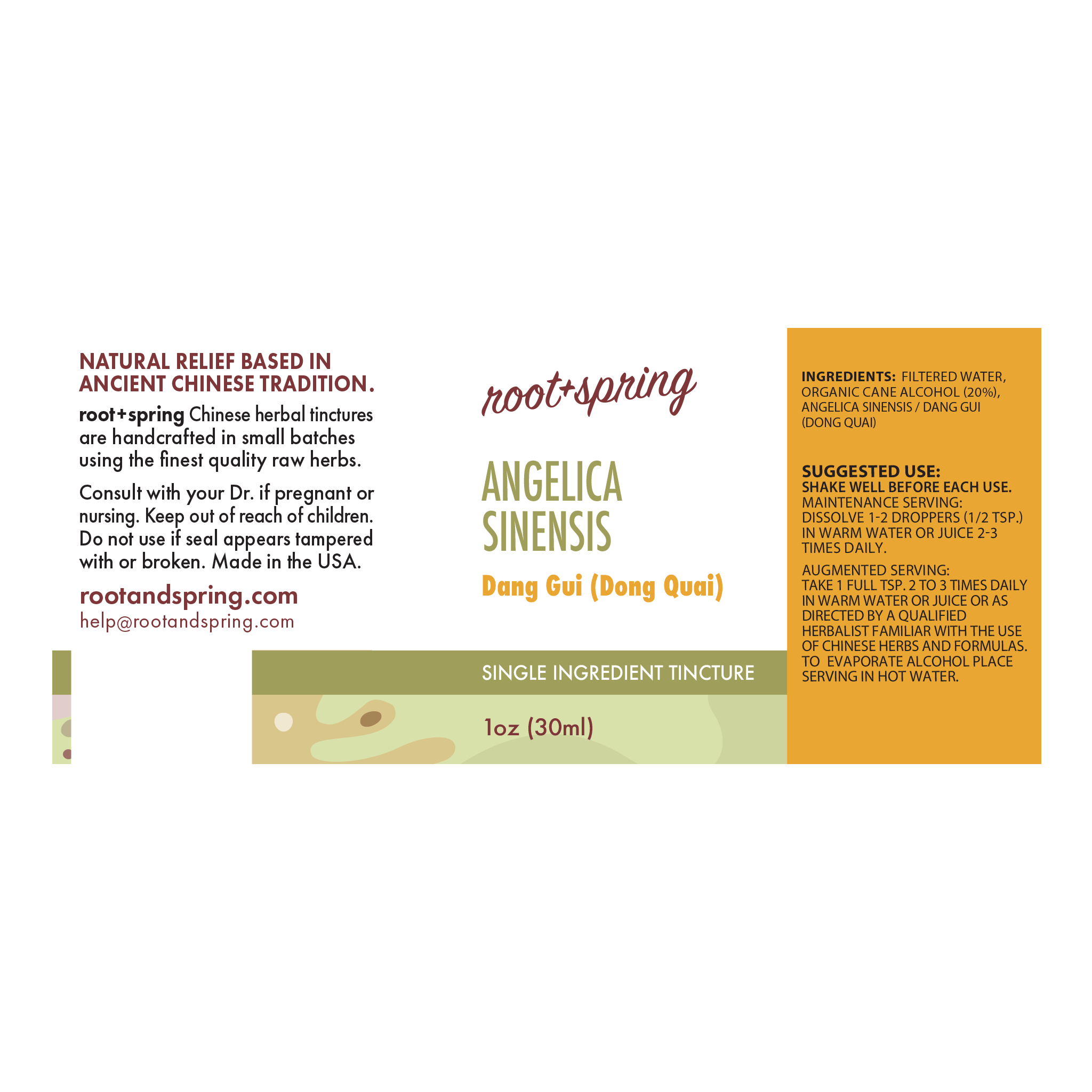 image of Dang Gui / Dong Quai (Angelica Sinensis) – Liquid Extract (Tincture) label