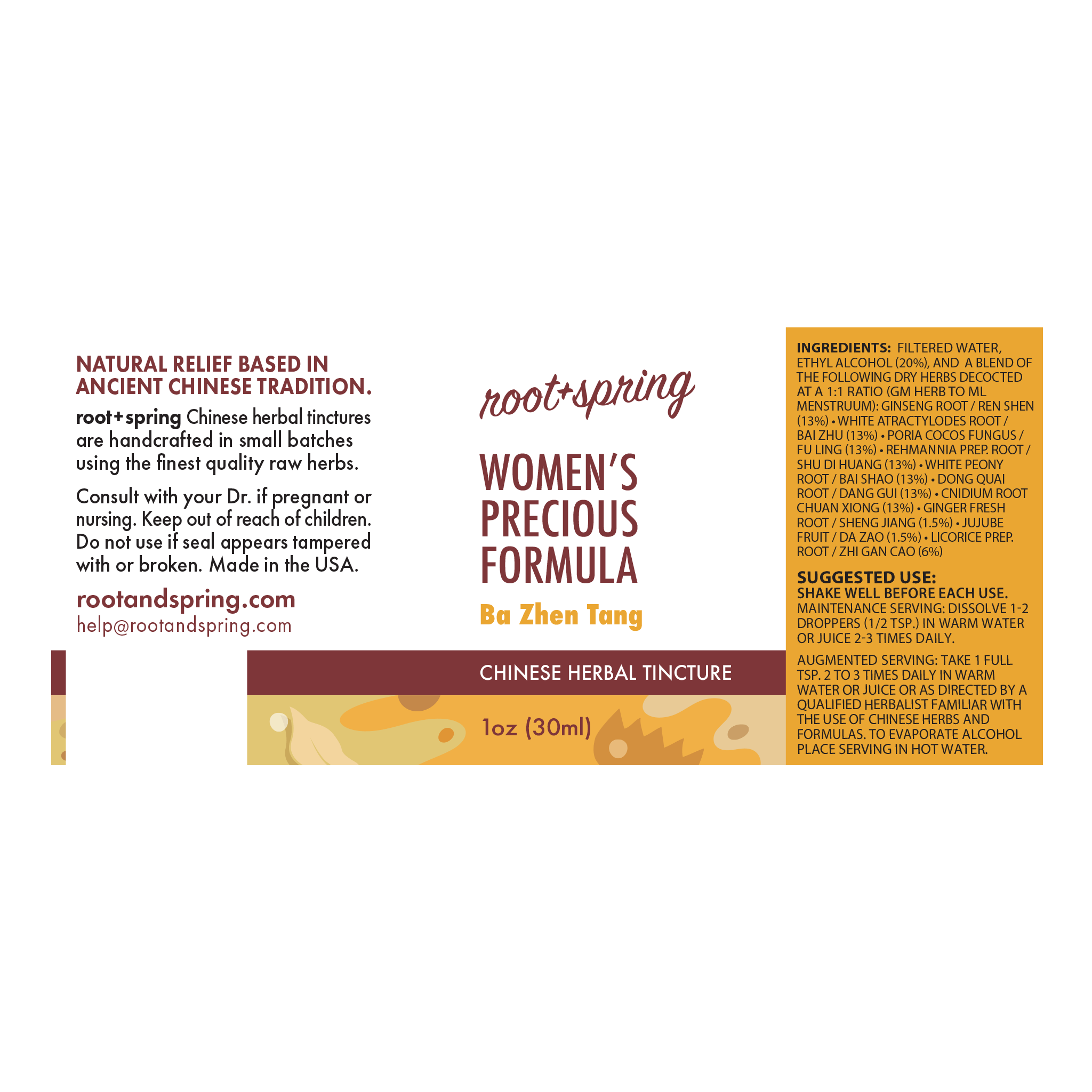 Image of Ba Zhen Tang (Women’s Precious) – Liquid Extract (Tincture) label