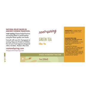 Image of Cha Ye Tang (Green Tea) – Liquid Extract (Tincture) label