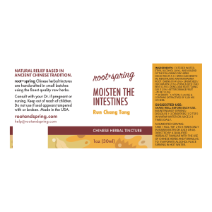 image of Run Chang Tang (Moisten the Intestines) – Liquid Extract (Tincture) label