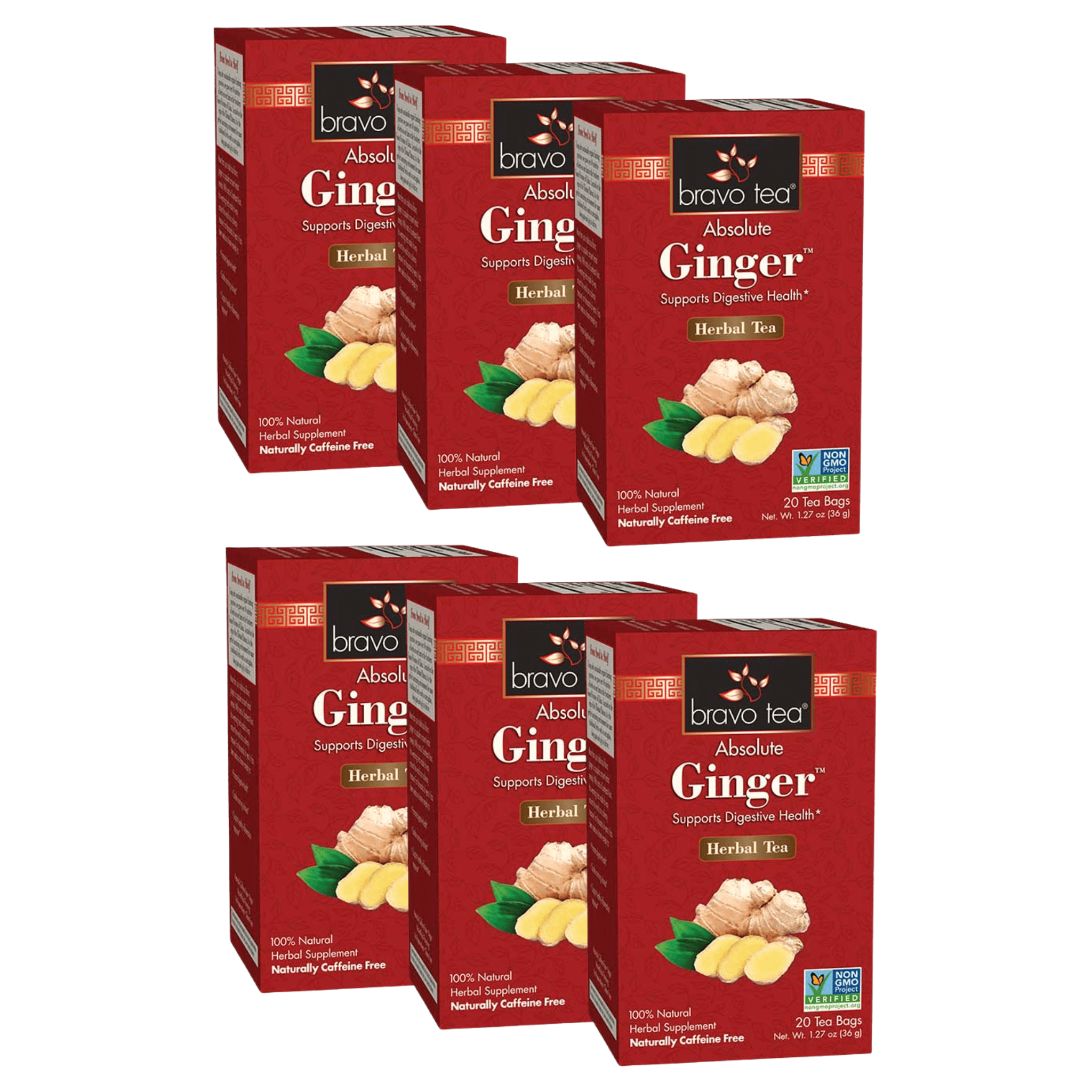 Image of Absolute Ginger Tea - by Bravo Tea - 6-pack
