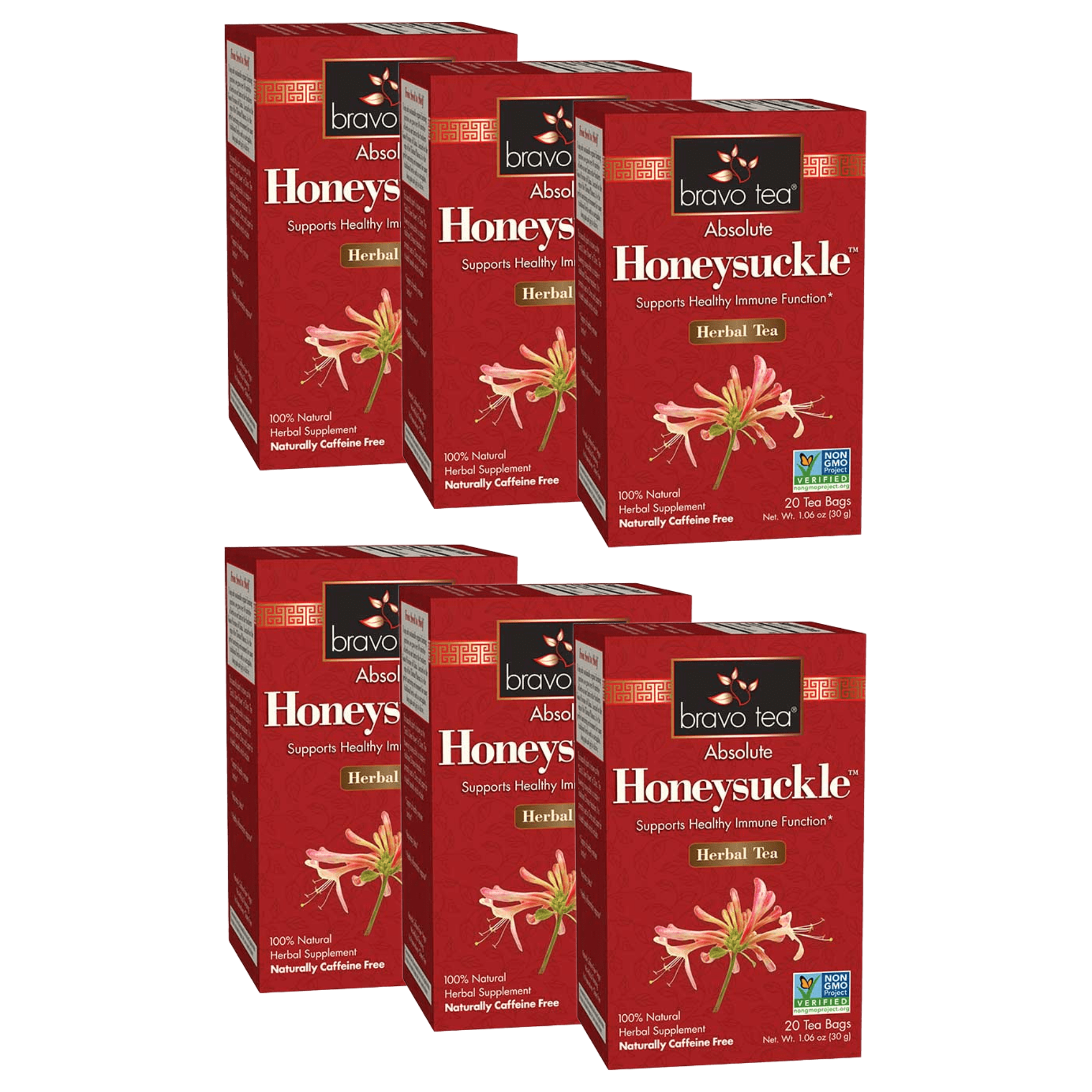 Image of Absolute Honeysuckle Tea - by Bravo Tea - 6-pack