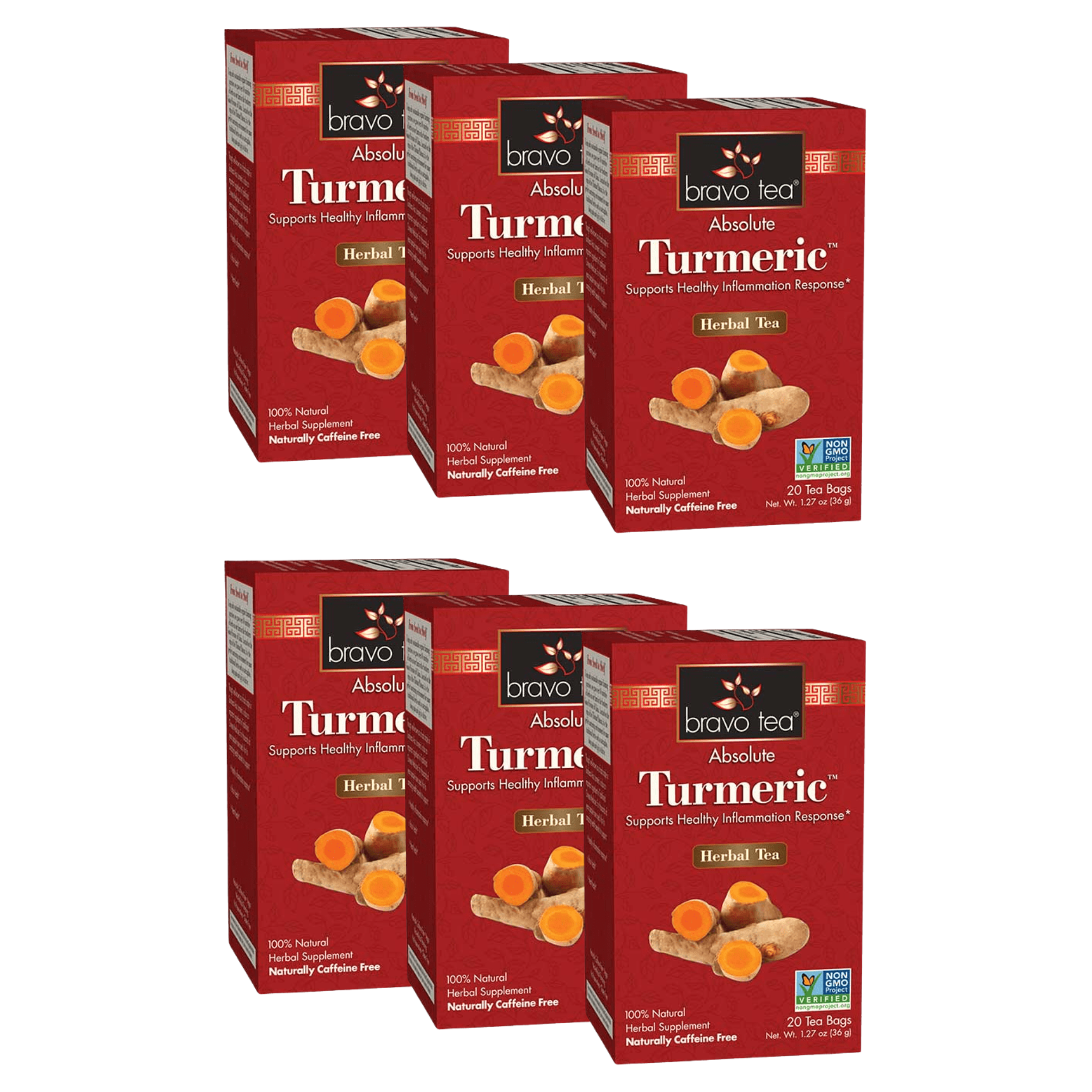 Image of Absolute Turmeric Tea - by Bravo Tea - 6-pack