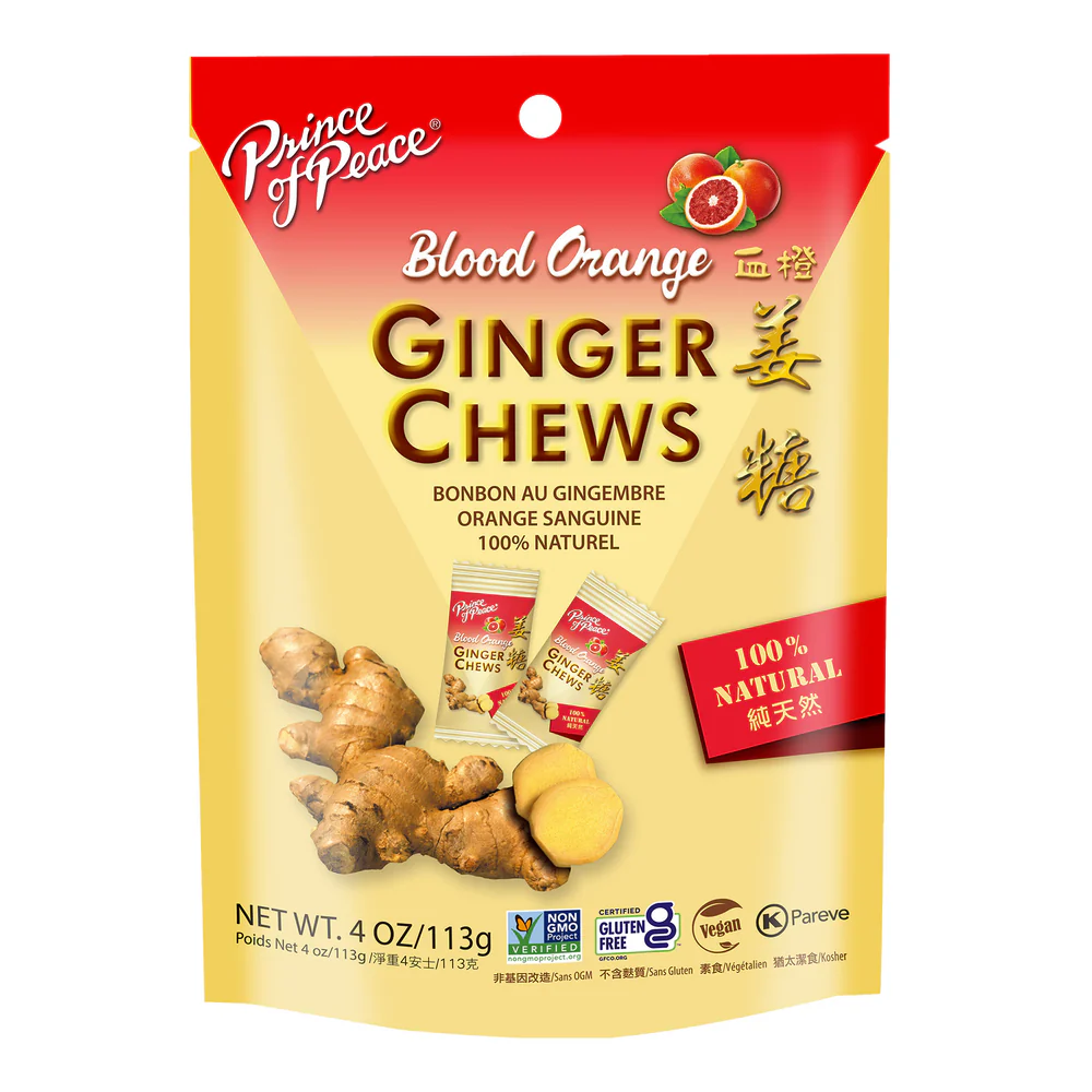 Image for Blood Orange Ginger Chews by Prince of Peace - 4oz