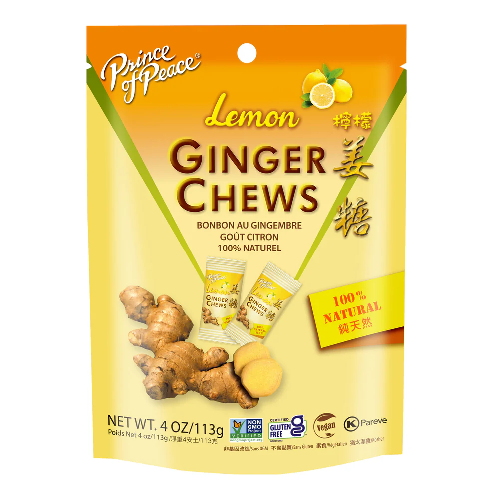 Image for Lemon Ginger Chews by Prince of Peace - 4oz