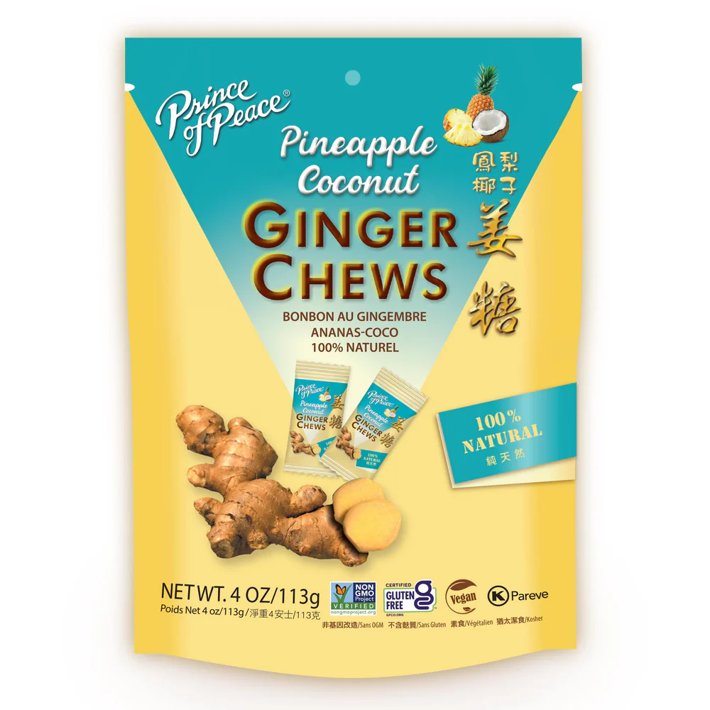 Image for Pineapple Coconut Ginger Chews by Prince of Peace - 4oz