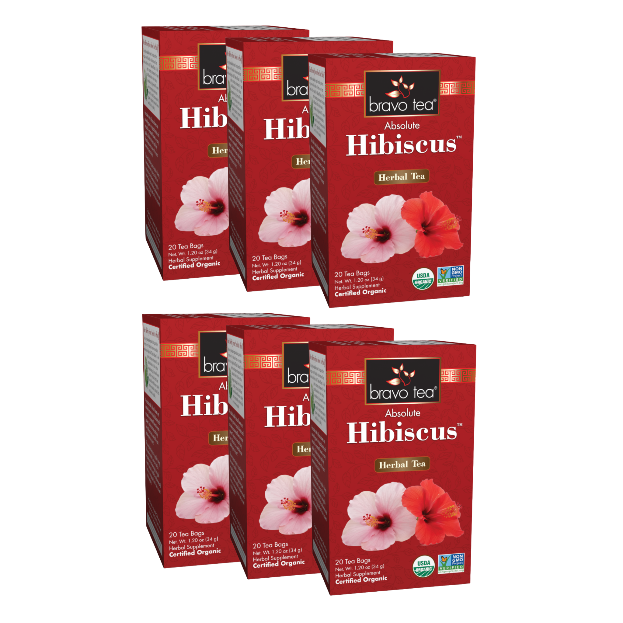 photo of Absolute Hibiscus Tea (certified organic) - by Bravo Tea in 6 pack