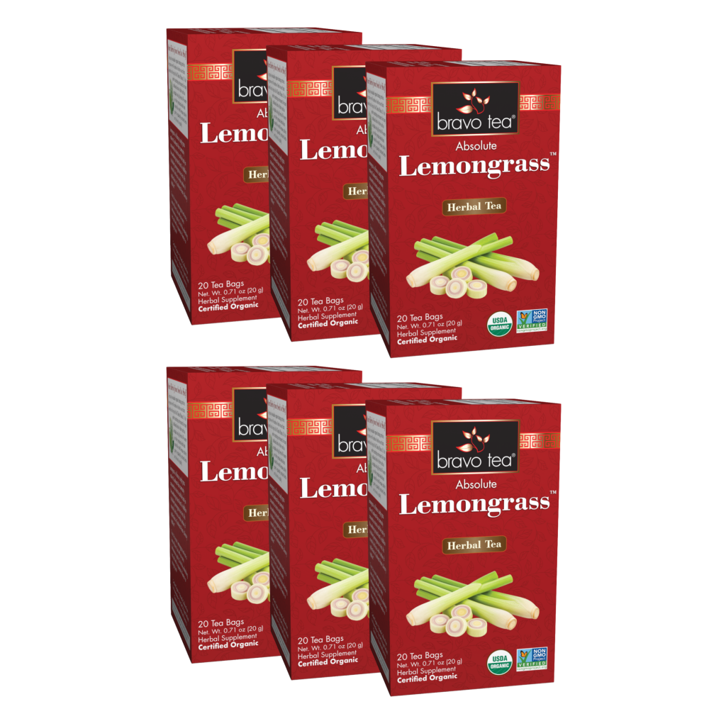 Absolute Lemongrass Tea (certified organic) - by Bravo Tea in 6 pack