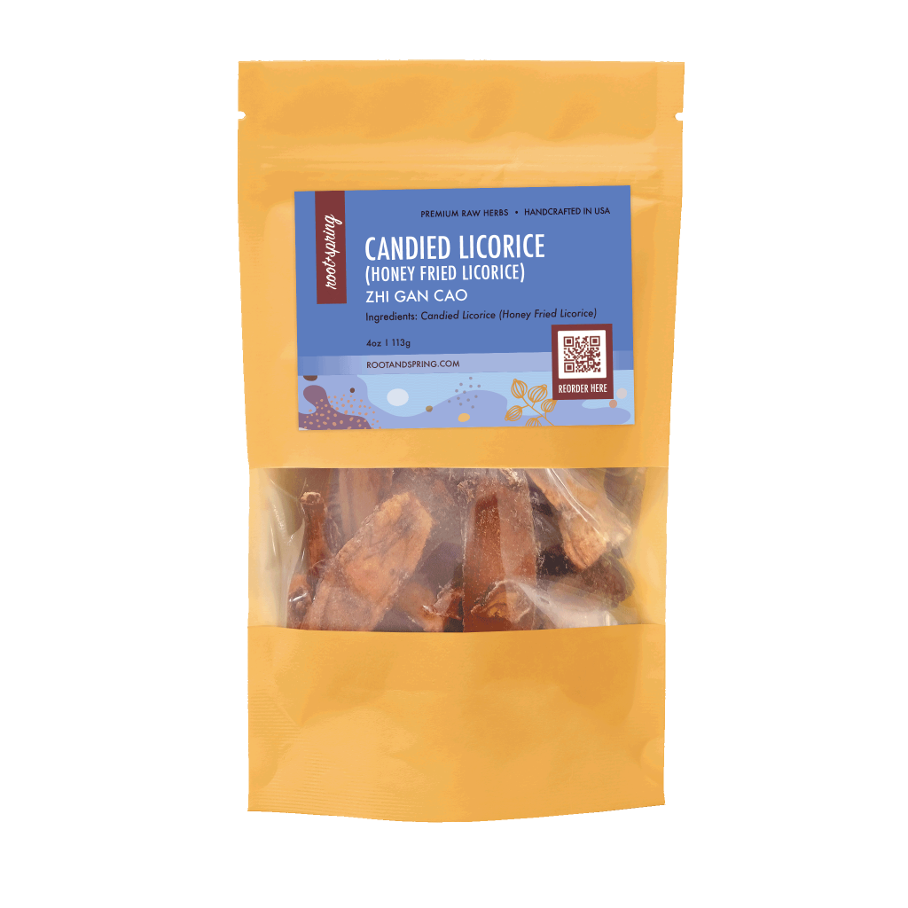 Image for root + spring's Premium Raw candied licorice root, honey fried licorice root, Zhi gan cao