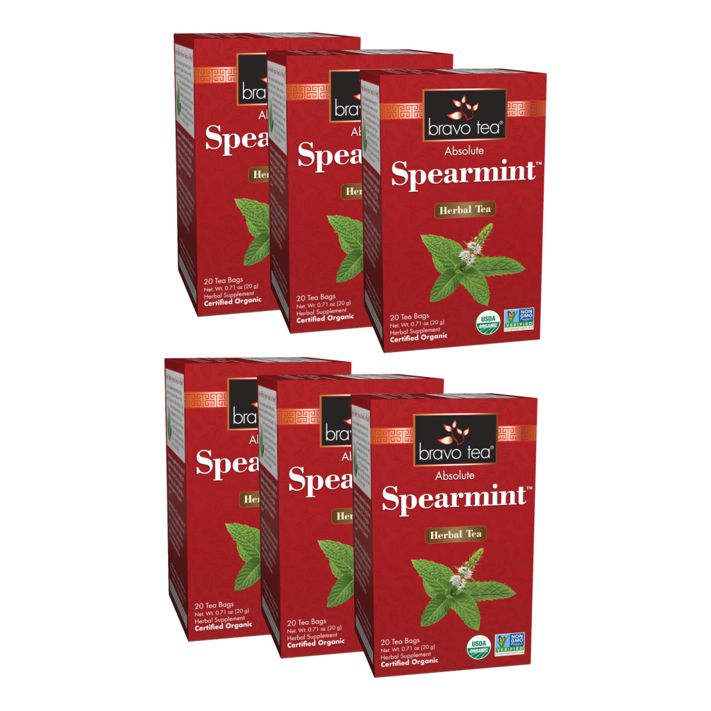 Absolute Spearmint Tea (certified organic) - by Bravo Tea in 6 pack