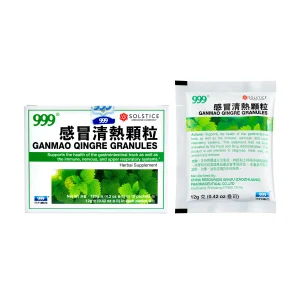 999 Ganmao Qingre Granules image of box and the individual packet