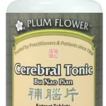Image of white bottle for Plum Flower's Cerebral Tonic or Bu Nao Pian with 420 Tablets.