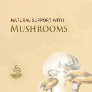 Natural support with mushrooms.