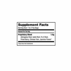 Supplement facts, serving size, and ingredients.