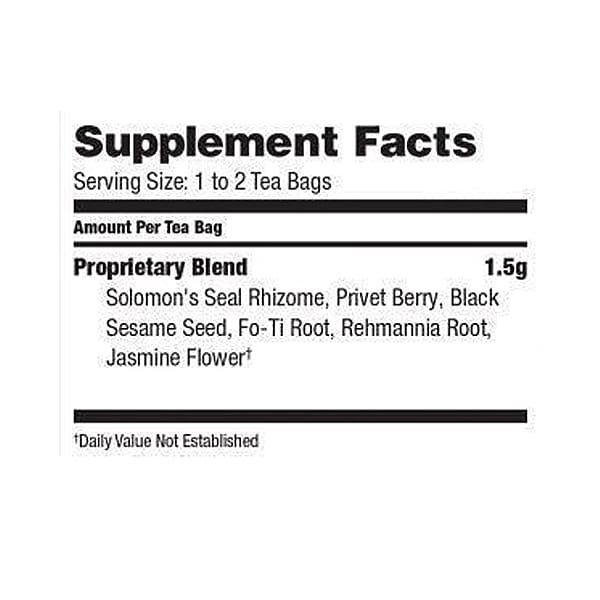 Supplement facts, serving size, and ingredients.