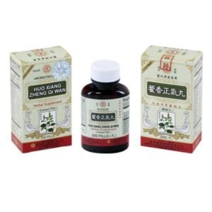 Bottle of 200 herbal supplement pills, with english and chinese text.