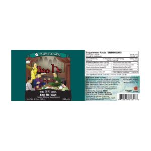 Label with supplement facts, ingredients, quality guarantee, directions, precautions, manufacturer information, and distributor contact. Text is written in english and chinese.