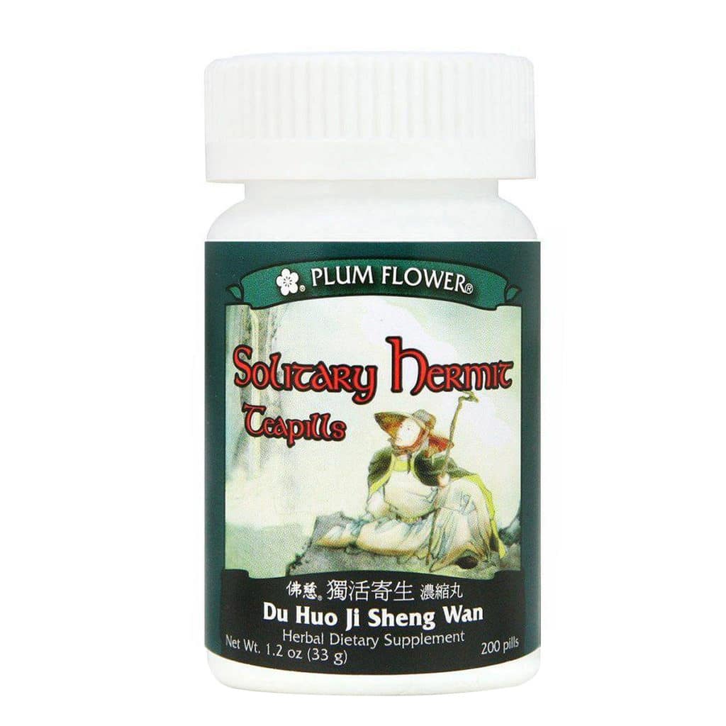 Bottle of 200 pills of herbal dietary supplement, net weight 1.2 ounces, or 33 grams. Text is written in english and chinese.